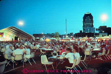 Stock Photo #13618: keywords -  activities activity annual crawfish crayfish dark dusk eating evening event events fair fairs festival festivals fun gather gathering horz lighting louisiana madness mudbug outdoor outside people play playing plays shreveport social south southern tables