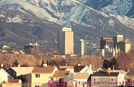 Stock Photo #7627: keywords -  america american architecture building buildings business center cities city cityscape cityscapes downtown high home homes horz house houses lake modern mountain neighborhood new office residential rise salt skyline skylines urban usa utah winter