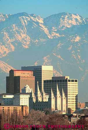 Stock Photo #7629: keywords - america american architecture building buildings business center cities city cityscape cityscapes downtown high lake modern mountain new office rise salt skyline skylines urban usa utah vert