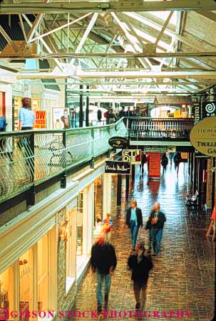 Stock Photo #9671: keywords -  building business city commerce complex converted indoor inside interior lake mall malls plaza plazas retail salt shop shoppers shopping shops square store stores trolley utah vert