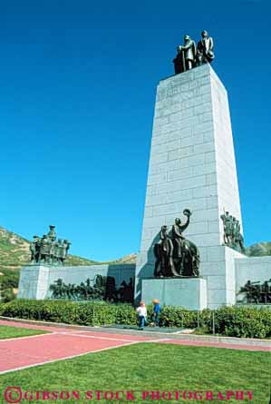 Stock Photo #9675: keywords -  american city commemorate commemorates heritage historic history is lake monument monuments museums park place salt state statue statues stone this utah vert