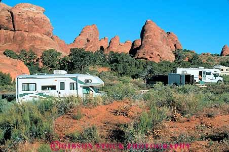 Stock Photo #13643: keywords -  arches camp campers campground camping exposure formation formations geologic geological geology horz in landscape landscapes motorhome motorhomes national park parks public recreational red redrock rv rvs sandstone scenery scenic sedimentary slickrock trailers travel traveler travelers utah vacation vehicle vehicles