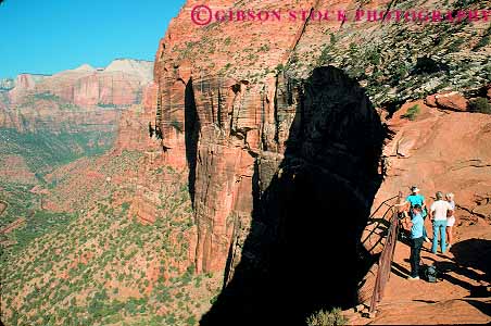 Stock Photo #12007: keywords -  canyon canyons ecology environment exploring habitat hike hikers hiking horz landscape landscapes mountains national park parks people preserve public red rock sandstone scenery scenic utah view zion