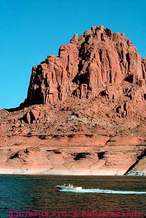 Stock Photo #12018: keywords - area boat boating boats canyon cliff colorado glen lake lakes motorboat national outboard powell recreation reservoir river rock rocks sandstone southwest utah vert water west western