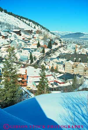 Stock Photo #9695: keywords - area areas chilly city cold communities community destination destinations elevate elevated hill hills homes houses mountain mountains overhead overview park resort resorts rural season ski snow town towns travel utah vert view winter