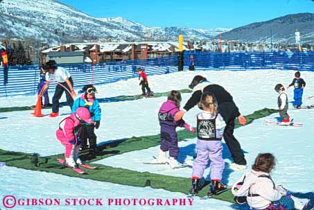 Stock Photo #9703: keywords -  area areas child childrens chilly city class classes clothing cold colorful destination destinations downhill equipment group groups horz learn learning lesson lessons park practice recreation resort resorts season ski skier skiing snow sport sports travel utah winter youth