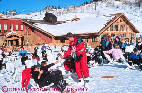 Stock Photo #9711: keywords -  area deer downhill horz lake lodge lodges people recreation relax relaxing resort resorts season silver ski skier skiers skiing snow sport sports utah valley winter