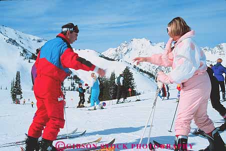 Stock Photo #13914: keywords -  alta area cold couple couples downhill horz man mountain mountains outdoor outside pair recreation resort resorts rocky season ski skier skiers skiing skis snow sport sports summit trip two utah vacation wasatch winter woman