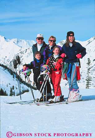 Stock Photo #13919: keywords -  alta area child children cold downhill families family group groups mountain mountains outdoor outside parent parents pose posed poses posing recreation released resort resorts rocky season ski skier skiers skiing skis snow sport sports together trip utah vacation vert wasatch winter