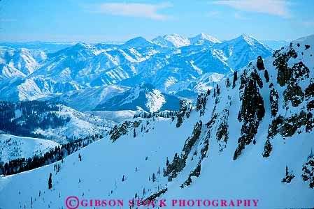 Stock Photo #13921: keywords - alta area backcountry cold desolate desolation downhill freeze freezing frozen horz hostile mountain mountains nature rocky season ski snow snowbird steep terrain utah wasatch wild wilderness winter
