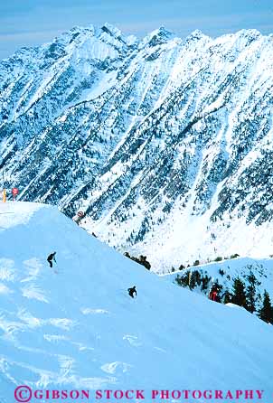 Stock Photo #13924: keywords - alta area cold downhill group groups mountain mountains outdoor outside people recreation resort resorts rocky season ski skier skiers skiing skis slope slopes snow snowbird sport sports steep summit trip two utah vacation vert wasatch winter