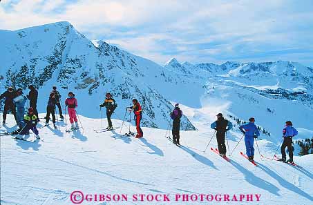 Stock Photo #13925: keywords - alta area cold downhill edge group groups horz line lines mountain mountains of outdoor outside people recreation resort resorts rocky row rows season ski skier skiers skiing skis snow snowbird sport sports summit trip utah vacation wasatch winter