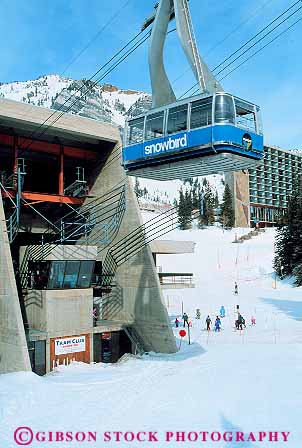 Stock Photo #13928: keywords -  alta area cab cable carries carry carrying cold downhill enclose enclosed gondola gondolas hang hanging hangs lift lifting lifts mountain mountains outdoor outside recreation resort resorts ride rides rocky season ski skier skiing skis snow snowbird sport sports transportation trip utah vacation vert wasatch winter