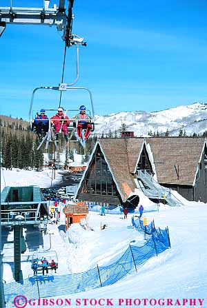 Stock Photo #13934: keywords -  area brighton cable cables chair chairlifts cold downhill lift lifting lifts mountain mountains outdoor outside people recreation resort resorts rocky season ski skier skiers skiing skis snow sport sports trip up upward upwards utah vacation vert wasatch winter