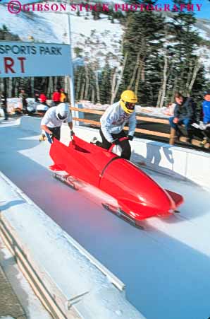 Stock Photo #9719: keywords -  aerodynamic bobsled bobsledding bobsleds chilly city cold colorful downhill fast freeze freezing froze frozen ice icy park push pushing race racer racers racing run season shape sled sledding sleds slide sliding slippery speed sport sports start team utah vert winter