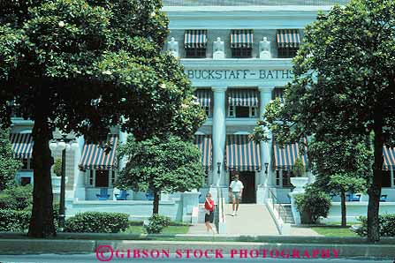 Stock Photo #13949: keywords - arkansas bathhouse baths buckstaff buildings couple historic horz hot people resort resorts spring springs