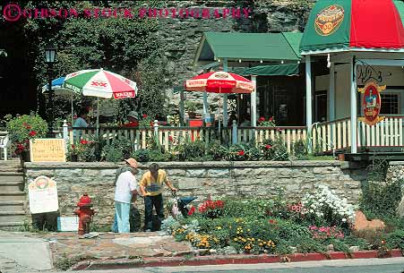 Stock Photo #13962: keywords -  arkansas cafe cafes destination downtown eureka horz luigi outside people restaurant springs summer tourist town towns travel