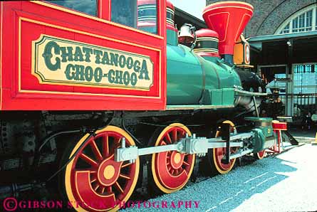 Stock Photo #13986: keywords - chattanooga choo color colorful engine engines equipment heavy historic horz landmark locomotive locomotives old paint painted railroad railroads restored steam tennessee train trains vintage wheel wheels
