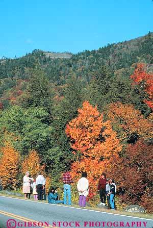 Stock Photo #12050: keywords - appalachian autumn fall great mountains national park parks people public season smoky tennessee vert