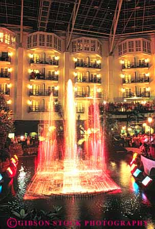 Stock Photo #11024: keywords - atrium fountain fountains hotel lighting lights lobby nashville opryland show tennessee vert water