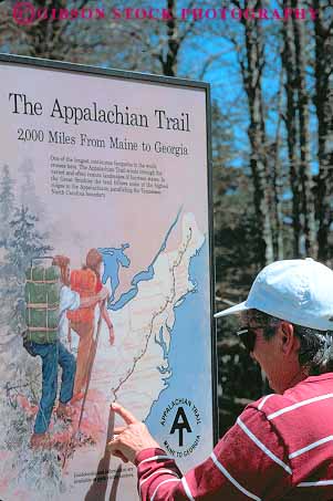 Stock Photo #13999: keywords -  appalachia appalachian carolina distance distances great interpretive interstate looks milage mile miles mountain mountains national north park parks public route routes sign signs smoky trail trails vert woman