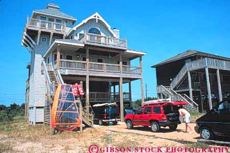 Stock Photo #9542: keywords -  banks beach beaches cape carolina coast coastal destination hatteras home homes horz house houses north outer rent rental resort resorts seashore shore shoreline summer travel vacation