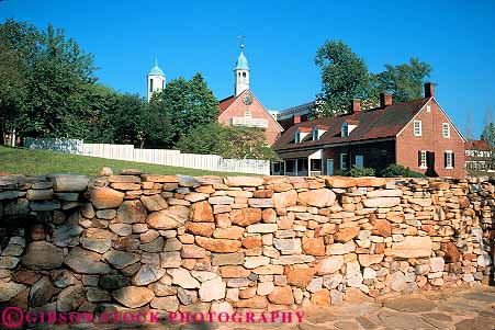 Stock Photo #14006: keywords -  architecture building buildings carolina communities community design historic history horz living museums north old reconstructed reconstruction restored retain retaining salem stone style village villages vintage wall walls