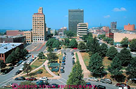 Stock Photo #14016: keywords -  asheville building buildings carolina center cities city cityscape cityscapes downtown elevated horz neighborhood north office short skyline skylines small town towns view