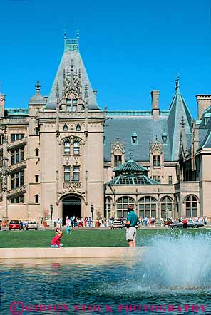 Stock Photo #14026: keywords - architecture asheville biltmore building carolina estate estates fountain fountains gothic home landmark landmarks mansion mansions millionaire north people tourist tourists vert wealth wealthy