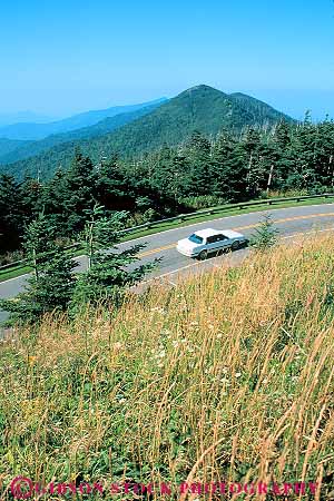 Stock Photo #14044: keywords -  appalachia appalachian auto automobile automobiles autos blue byway car carolina cars countryside great landscape landscapes mitchell mount mountain mountains mt. national north park parks parkway public ridge road route routes rural scenery scenic smoky spring summer summit up uphill upward upwards vehicle vert
