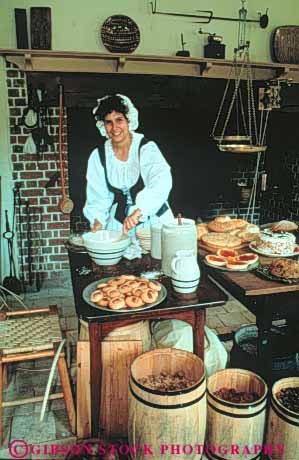 Stock Photo #3399: keywords - antique baking bern carolina dress era fireplace historic history kitchen living new north palace released tryon vert woman