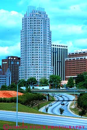 Stock Photo #7645: keywords -  america architecture building buildings business carolina center cities city cityscape cityscapes downtown high mcdowell modern new north office raleigh rise skyline skylines street urban usa vert