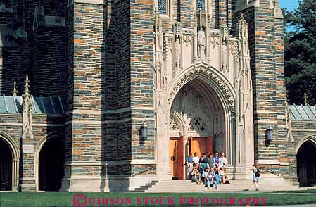Stock Photo #12367: keywords -  architecture campus campuses carolina chapel chapels churches churh collage collages duke durham gothic horz masonry north people stone tower towers universities university