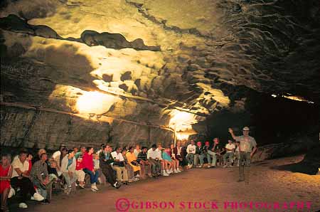 Stock Photo #14112: keywords -  cave cavern caverns caves chamber dissolution dissolve dissolved earth erode eroded erodes eroding formation geologic geological geology group groups horz kentucky lighting lights limestone mammoth national natural nature opening park parks people public rock science sedimentary stone subterranean tour touring tours underground visitor visitors