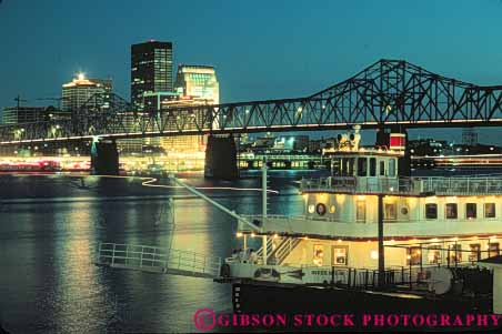 Stock Photo #7649: keywords - america american architecture building buildings business center cities city cityscape cityscapes dark downtown dusk evening high horz kentucky lighting lights louisville modern new night office ohio rise river skyline skylines urban usa