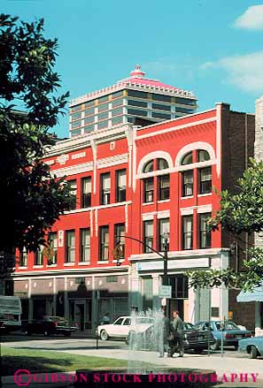 Stock Photo #14116: keywords - architecture brick bright building business center cities city color colorful design district downtown kentucky louisville old older paint painted red style tradition traditional urban vert