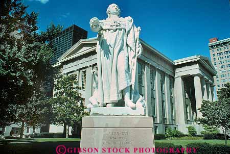 Louis XVI statue Louisville Kentucky Stock Photo 18018