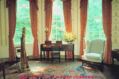 Stock Photo #14122: keywords - antique antiques architecture building colonial curtains design estate estates farmington historic home horz house interior interiors kentucky living louisville plantation plantations room site sites style tradition traditional windows