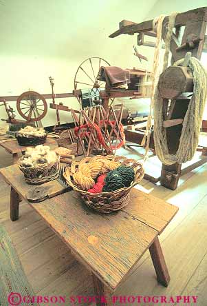 Stock Photo #14123: keywords -  antique antiques architecture building colonial design equipment estate estates farmington historic home house interior interiors kentucky louisville plantation plantations site sites spinning style tradition traditional vert wheel wool