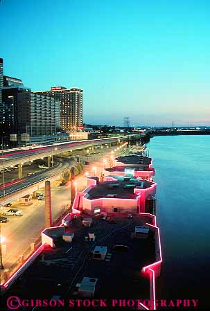 Stock Photo #14134: keywords -  buildings cities city cityscape cityscapes colorful dark dusk evening kentucky lighting lights louisville neon ohio river riverfront rivers skyline skylines sunset sunsets vert waterfront waterfronts