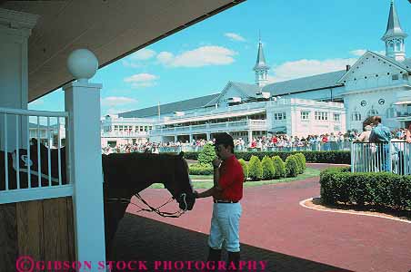 Stock Photo #14145: keywords - animal animals architecture area bet bets betters betting building churchill clubhouse course courses downs gamble gambling horse horses horz jockey jockeys kentucky landmark louisville mammal mammals ornate paint painted people race racer racers races racing show track tracks white