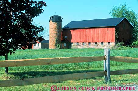 Stock Photo #14153: keywords -  agriculture angle angles antique architecture auroa barn barns countryside cylinder cylindrical farming farms horz landscape midwest ohio old rectangle rectangles red right roof roofs round rural scenery scenic shape shapes silo silos slope slopes sloping square squares tradition traditional triangle triangles vintage