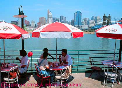 Stock Photo #11811: keywords - (in across cafe cafes cincinnati costumer covington customers deck dine dining eat eating friday horz in ky) ohio outdoor outside people relax relaxing restaurant restaurants river rivers social summer tgi umbrella view warm
