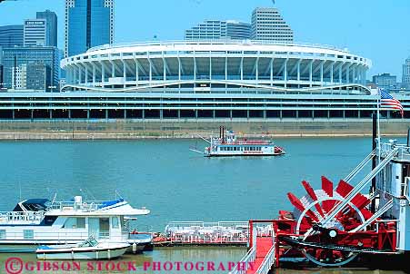 Stock Photo #11822: keywords - and boat boats buildings cincinnati cities city cityscape cityscapes downtown horz marina ohio river riverboat riverboats riverfront rivers skyline skylines stadium stadiums urban waterfront