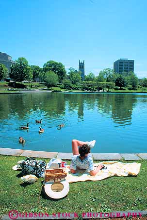 Stock Photo #11992: keywords -  alone cities city cleveland lake municipal ohio park parks people person private public relax relaxed relaxing shore solitary solitude summer vert wade woman women