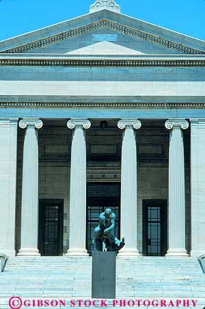 Stock Photo #11995: keywords -  architecture art building cities city cleveland column columns design greek municipal museum museums ohio park parks pillar pillars public style vert wade