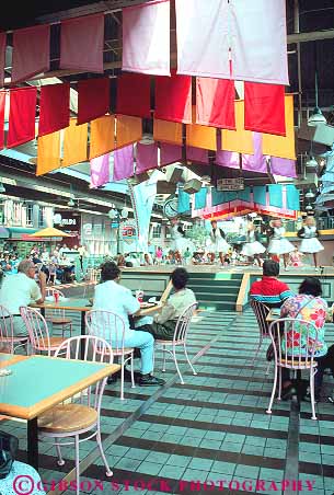 Stock Photo #11954: keywords - cafe converted enclosed in interior mall malls railroad refurbished remodeled restaurant shoppers shopping station vert