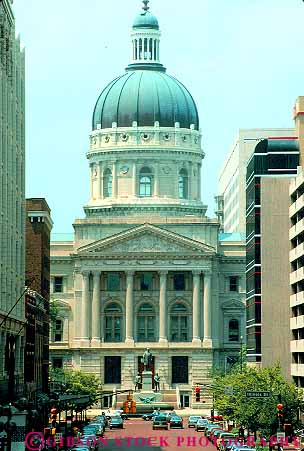 Stock Photo #11970: keywords -  architecture building buildings capitol dome domes government houses indiana indianapolis legislature municipal political politics public state vert