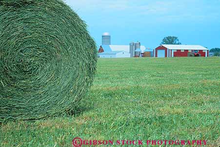 Stock Photo #14183: keywords - agriculture alfalfa bale bales big countryside cut farm farms field harvest harvested harvesting hay horz landscape roll rolled rolls round rural scenery scenic wisconsin