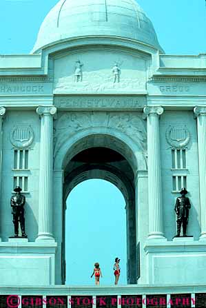 Stock Photo #12441: keywords -  american civil commemorate commemorates commemorating gettysburg historic history memorial memorials military monument monuments national park pennsylvania vert war
